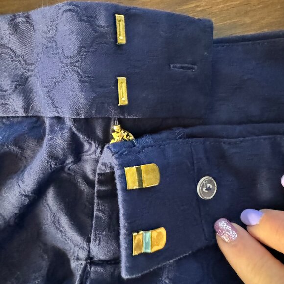 Lilly Pulitzer Ellie Blue Print Fringed Tassel Shorts Sz 0 Festival‎ Boho Preppy - Picture 12 of 12